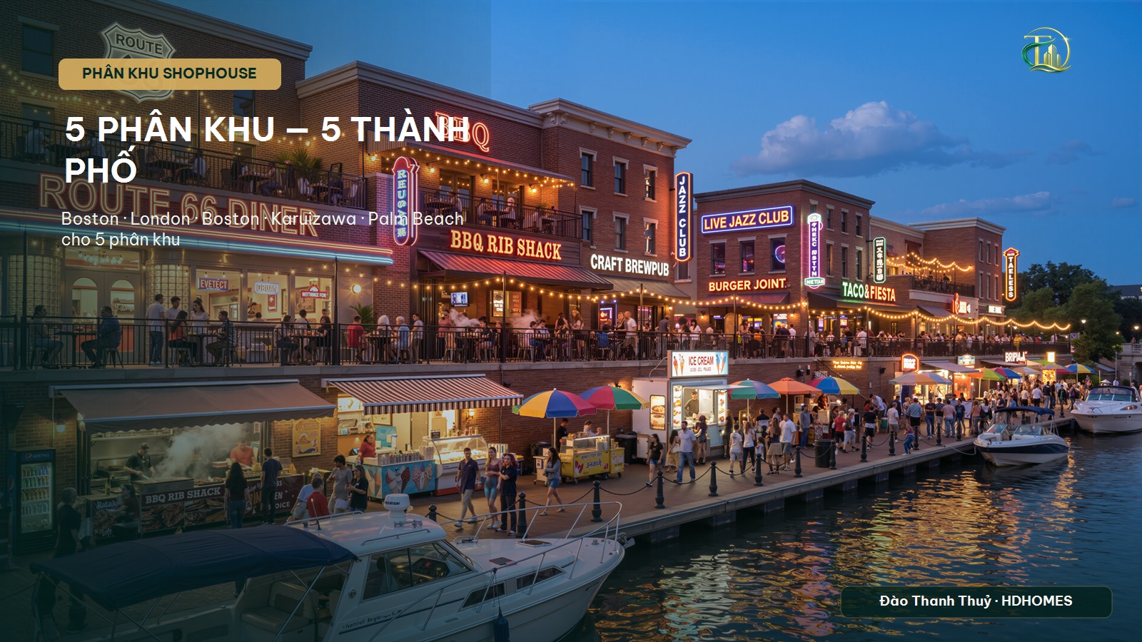 5 phân khu Shophouse Vinhomes Sài Gòn Park — Phong cách 5 thành phố thế giới (Boston · London · Karuizawa · Palm Beach)