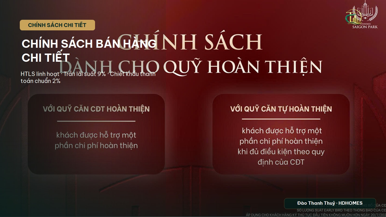 Chính sách bán hàng chi tiết 3 dòng sản phẩm Vinhomes Sài Gòn Park — Phương án hỗ trợ lãi suất & chiết khấu linh hoạt