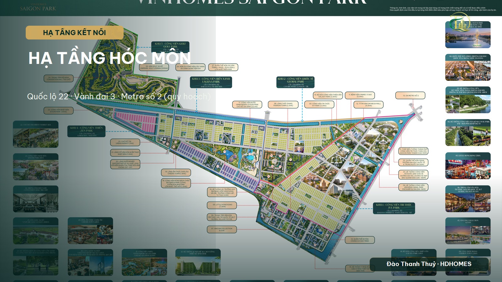 Hạ tầng quanh Vinhome Hóc Môn: Quốc lộ 22, Vành đai 3, Metro số 2, Đường Tam Tân
