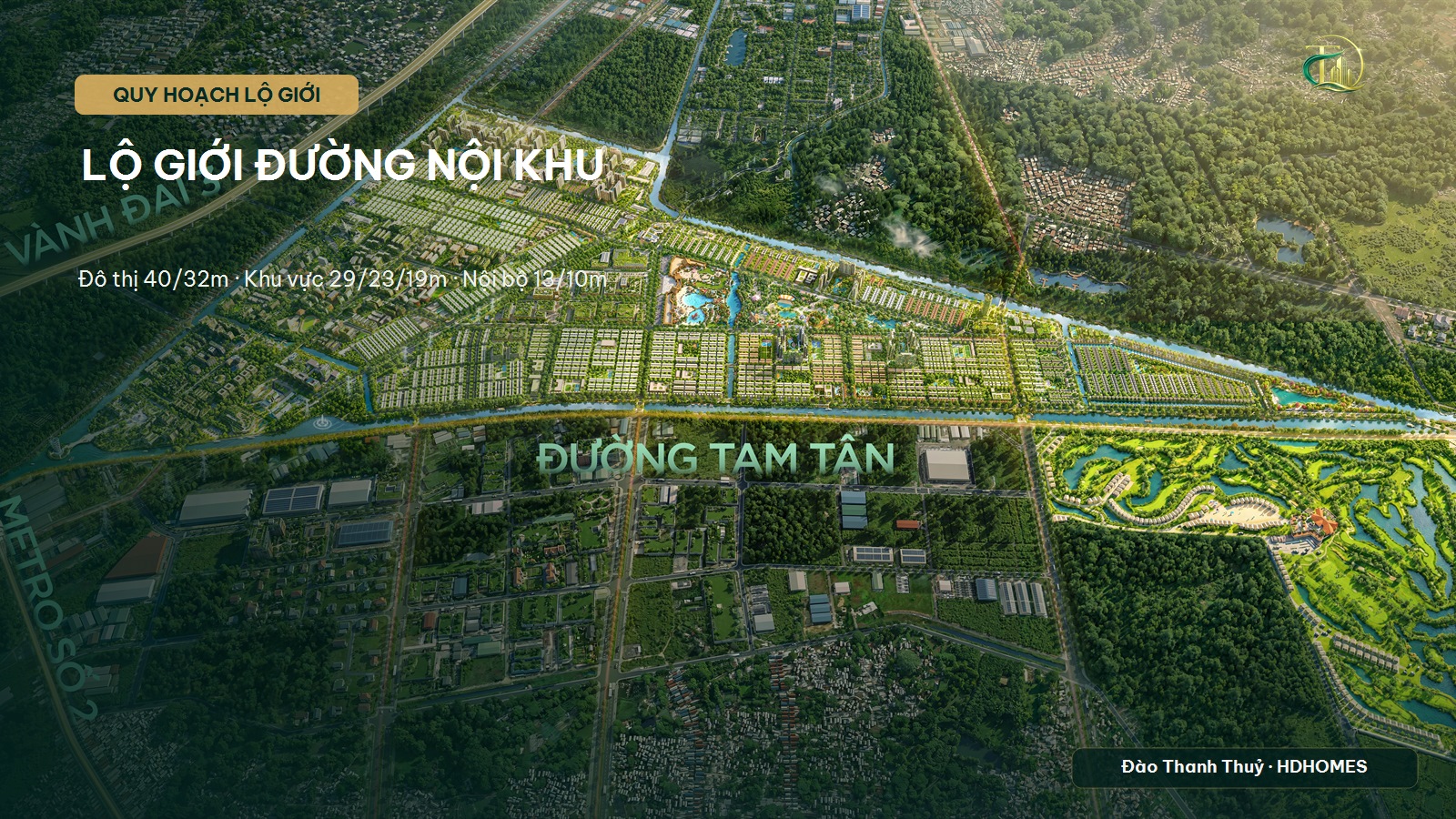 Lộ giới đường Vinhomes Sài Gòn Park — Hệ thống đường bộ quy hoạch đồng bộ (Vinhome Hóc Môn)