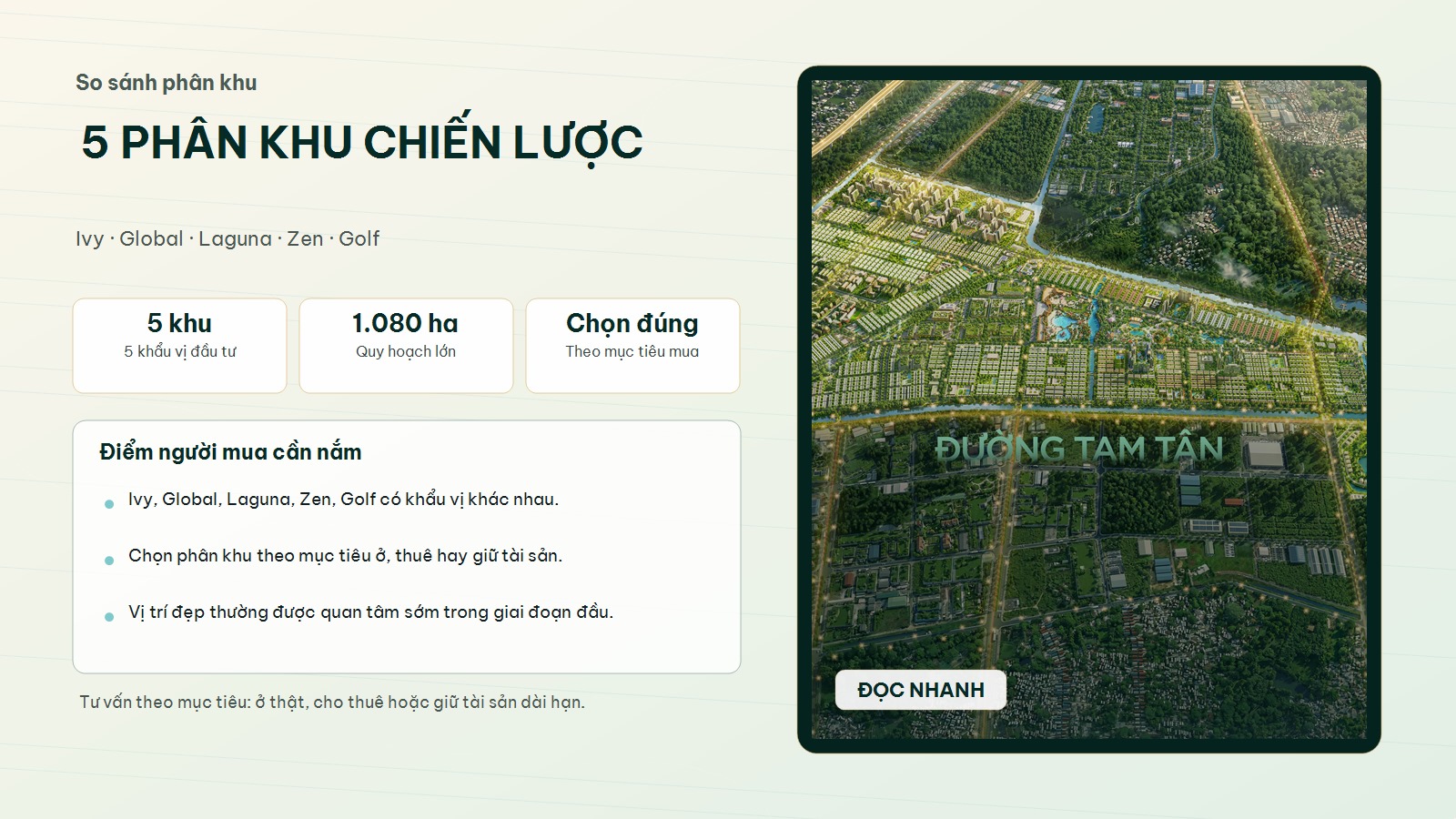 5 phân khu Vinhomes Sài Gòn Park - Ivy Global Laguna Zen Golf
