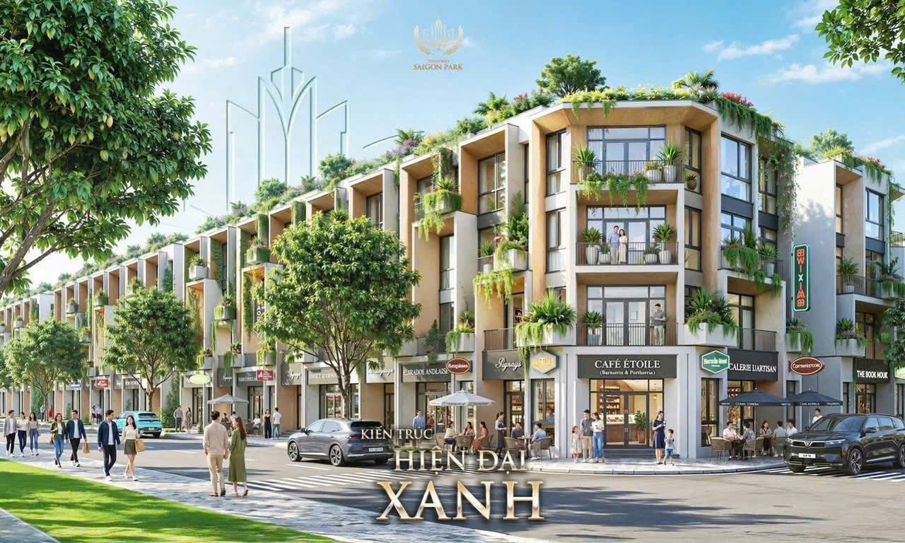 Phối cảnh tổng thể phong cách Hiện đại Xanh Vinhomes Sài Gòn Park