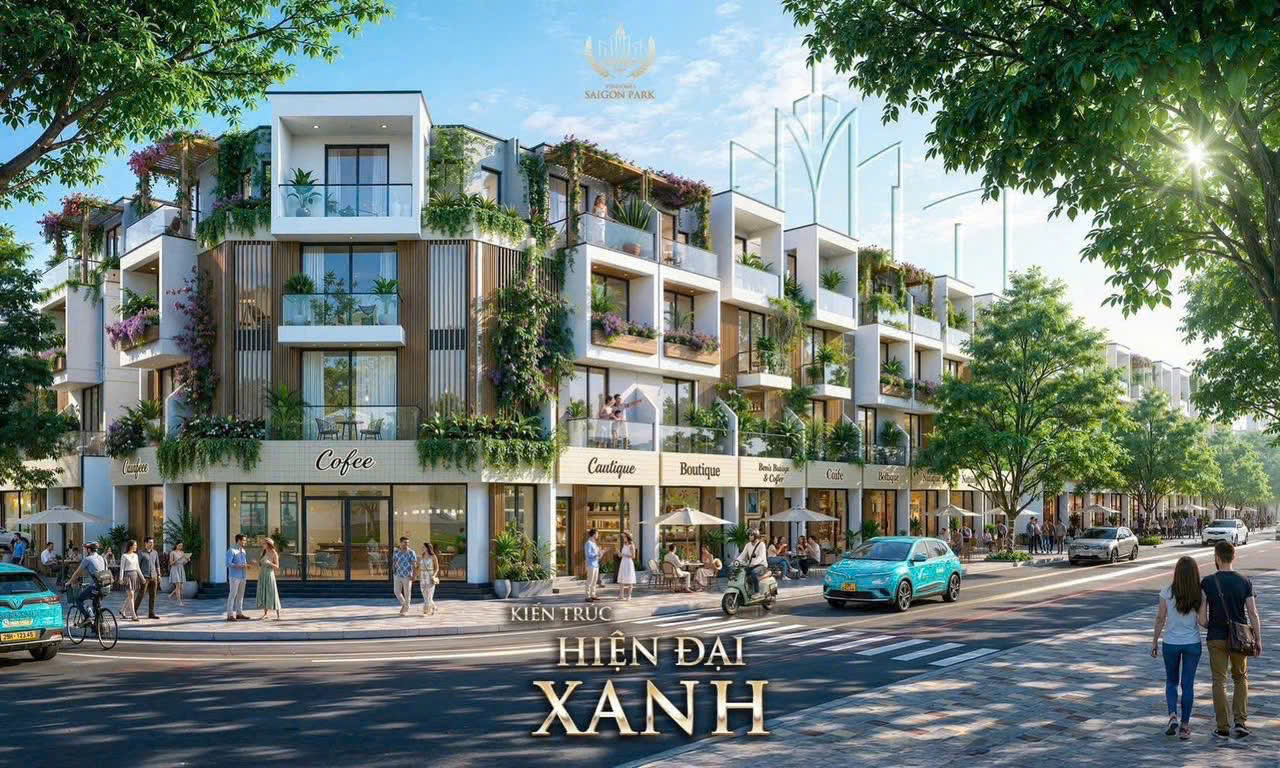 Kiến trúc Hiện đại Xanh Vinhomes Sài Gòn Park - phối cảnh minh hoạ